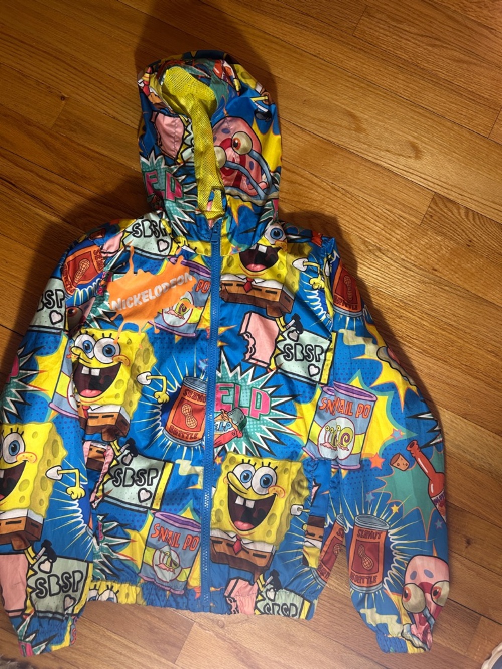 Nickelodeon SpongeBob Multicolor Kids Raincoat - Blue & Yellow